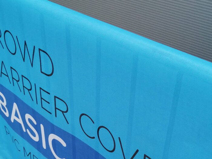 habillage en pvc imprimé pour les barrières de rue de la police basic