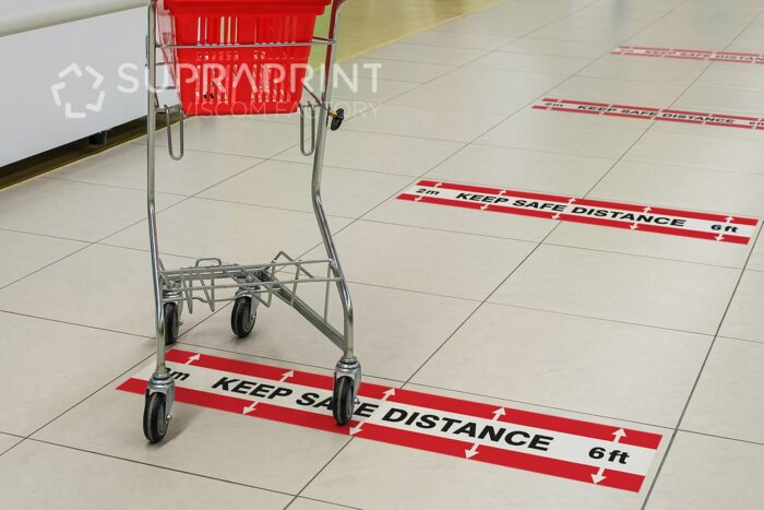 Adhésif pour Sol Distance de Sécurité