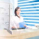 barrière de protection en plexiglas acrylique à poser