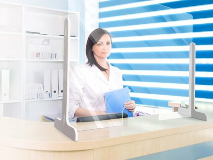 barrière de protection en plexiglas acrylique à poser