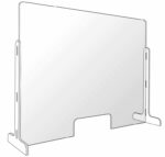 croquis, autoportant de bouclier en verre acrylique anti covid