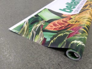 Banderole Blockout imprimée 4/4 avec feu stop 650 g/m²