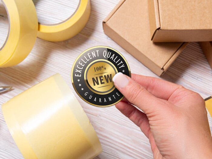 autocollants publicitaires chromés argentés ou dorés