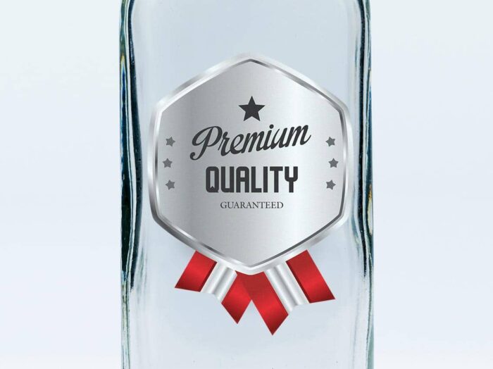 autocollant métallique personnalisé imprimé