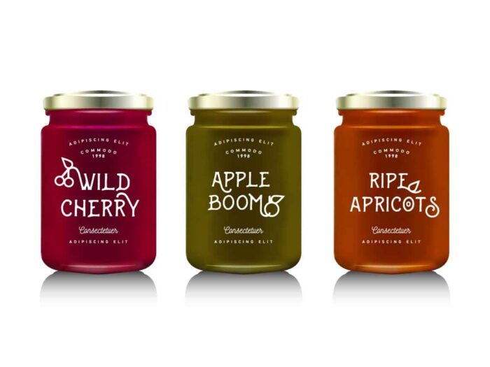 impression d'autocollants transparents à l'encre blanche pour confiture de miel