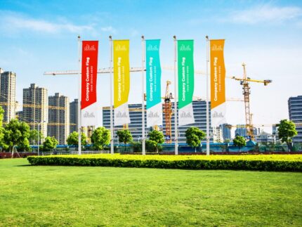 Drapeau personnalisé de poche de poteau pour l'événement sportif de d'entreprise