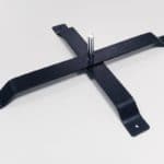 Pied croix en acier pour oriflamme beach flag
