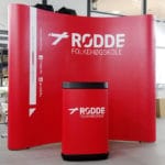 Pop up stand imprimé publicité expo juste événement photocall mur