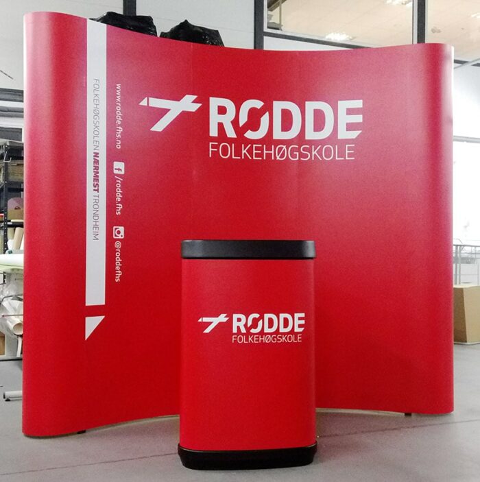 Pop up stand imprimé publicité expo juste événement photocall mur