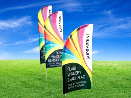 Beach Flag Oriflamme Alu avec mât en aluminium