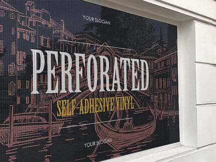 Impression grand format sur vinyle Adhésif Micro Perforé