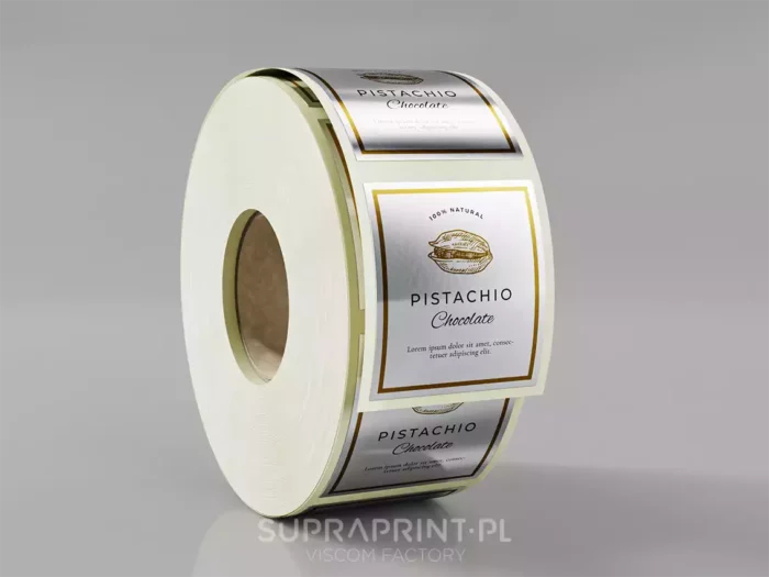 Étiquettes argentées en rouleau imprimées dans n'importe quelle forme impression numérique