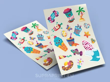 Autocollants personnalisés imprimés sur feuille