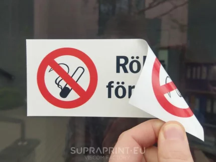 Avertissement de sécurité adhésif double face pour fenêtre