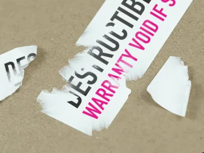 vinyle de sécurité anti-fraude antivol VOID inviolables adhésives Impression stickers de garantie