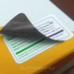 étiquettes opaques imprimee