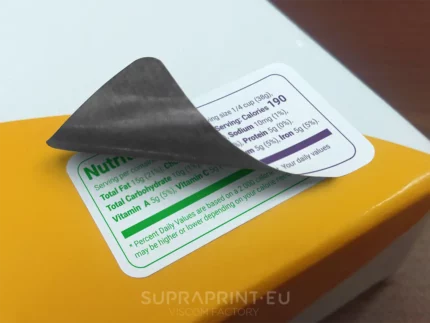 étiquettes opaques imprimee