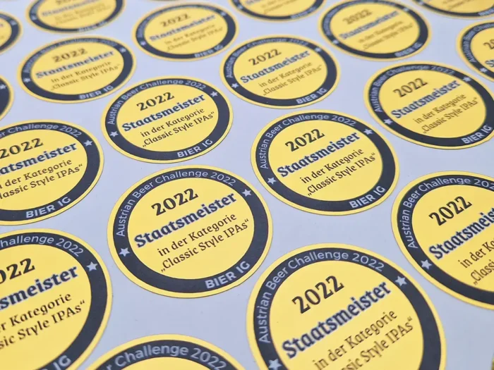 Autocollants Métalliques Imprimés dorée et argent surface