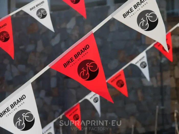 Guirlandes avec logo imprimee