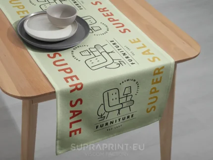 chemin de table personnalisé avec logo