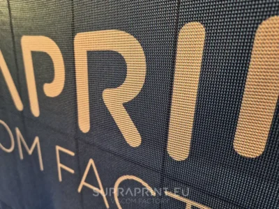 impression sur bâche micro-perforée Heavy Mesh sans pvc