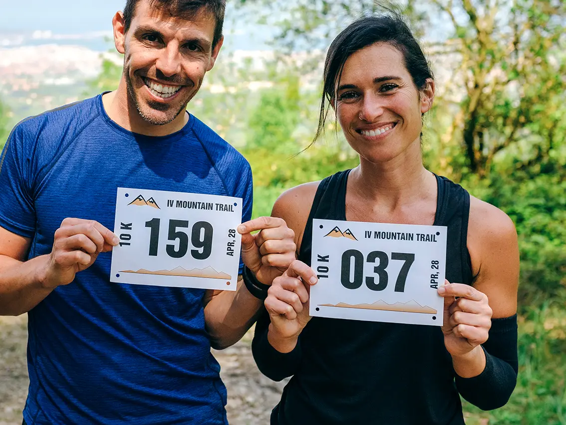 numéros de course pour la course d'orientation