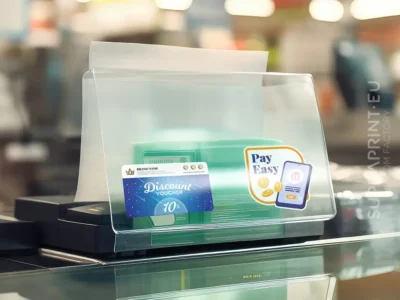 Autocollants imprimés côté adhésif