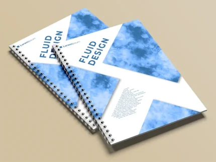 Brochures à spirale imprimée en numérique avec couverture couleur et pages intérieures de haute qualité