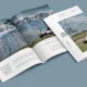 Brochures agrafées imprimée en haute qualité avec pages couleur et reliure par agrafes