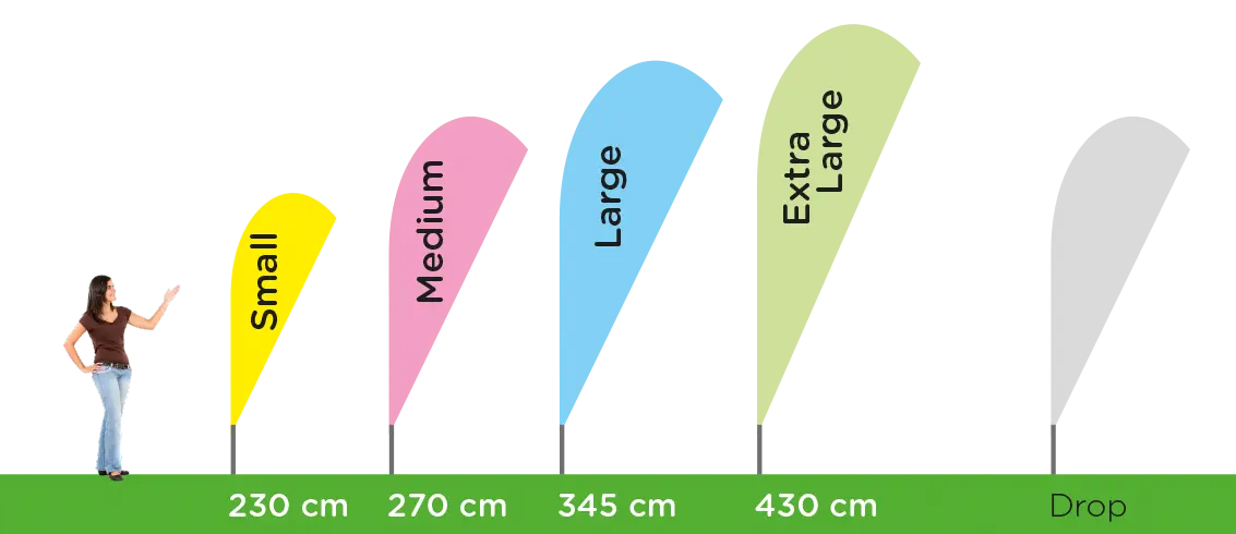 Oriflamme Lite Drop beach flag drapeaux bon marché