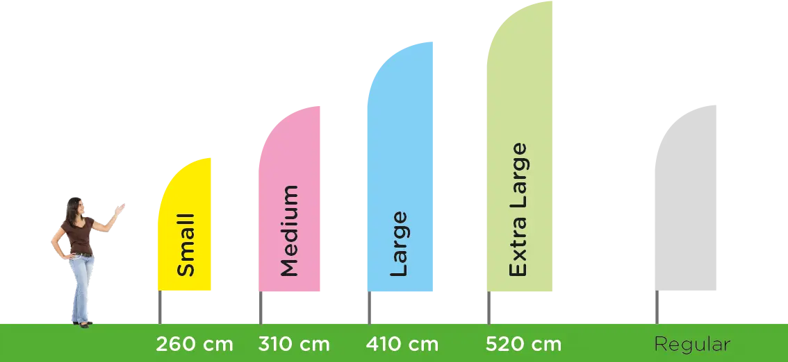 Oriflamme Lite Regular beach flag drapeaux bon marché