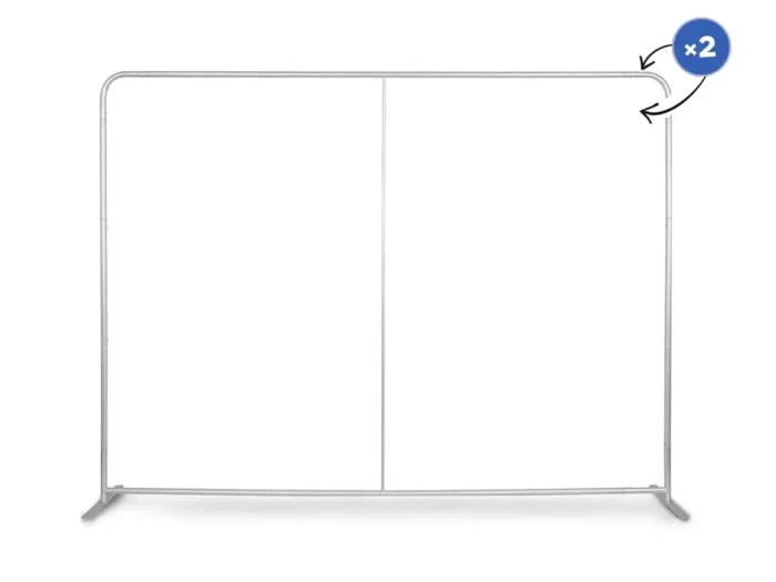 Mur Expo, système tubulaire, 300 x 230 cm