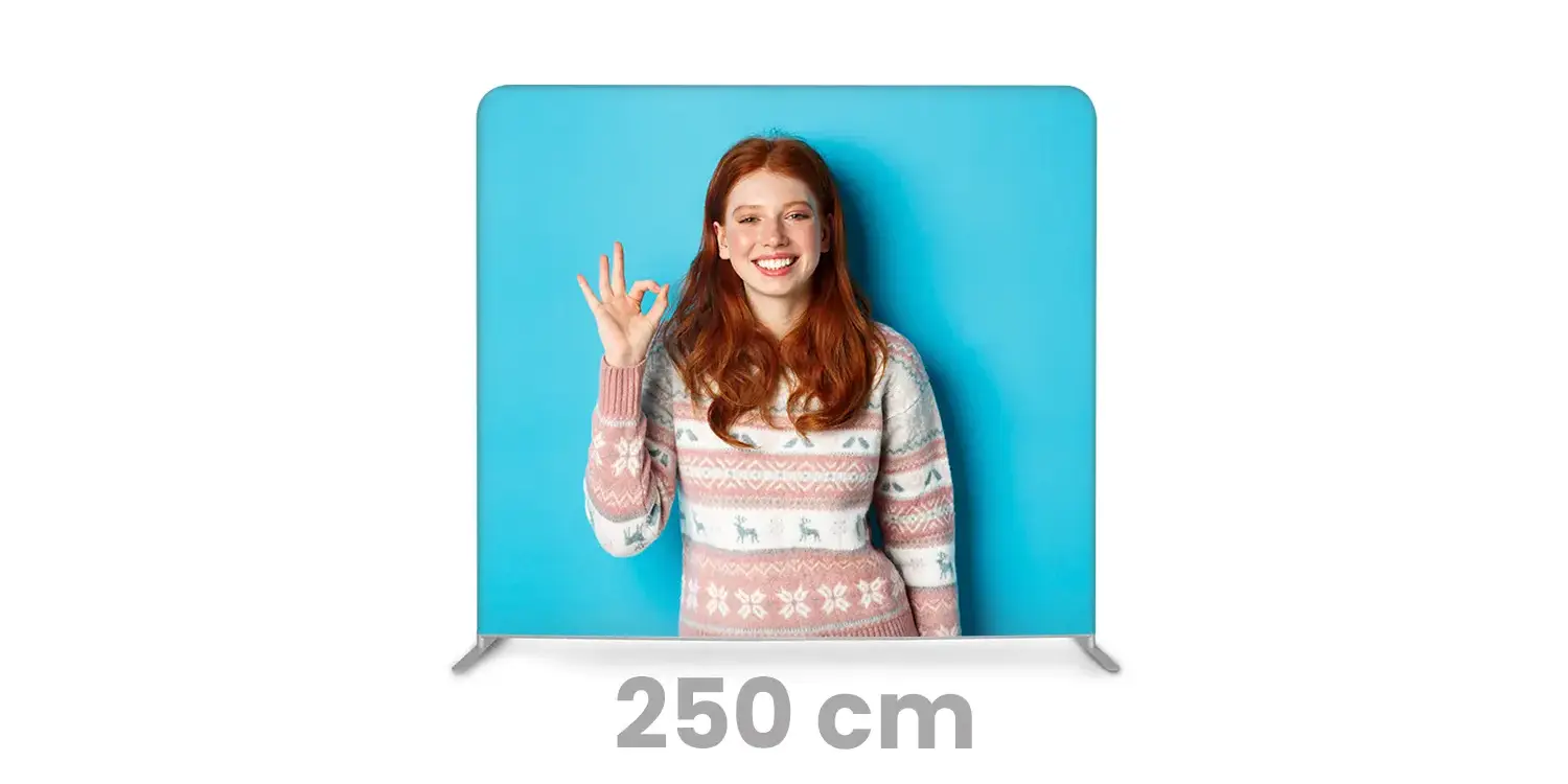 Mur publicitaire textile 250x230cm
