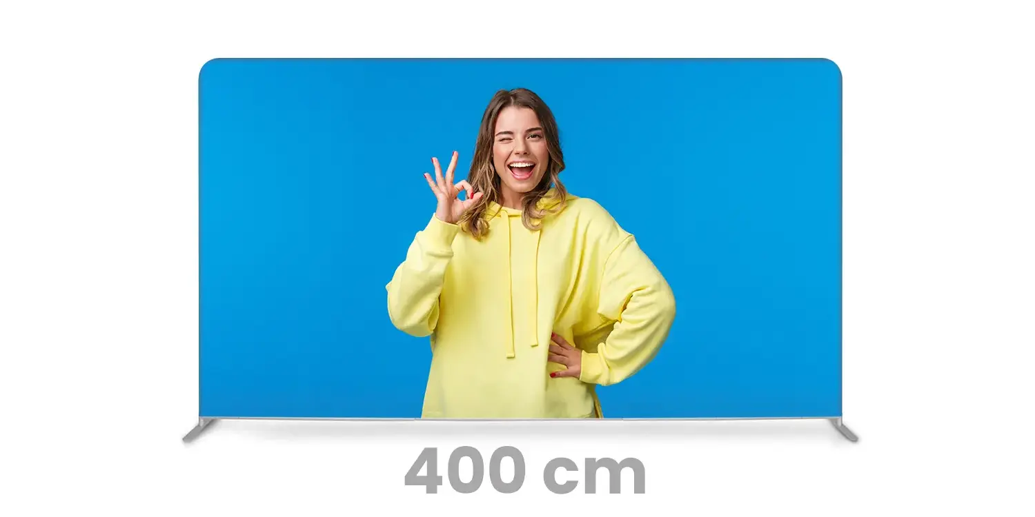 Mur publicitaire textile 400x230cm