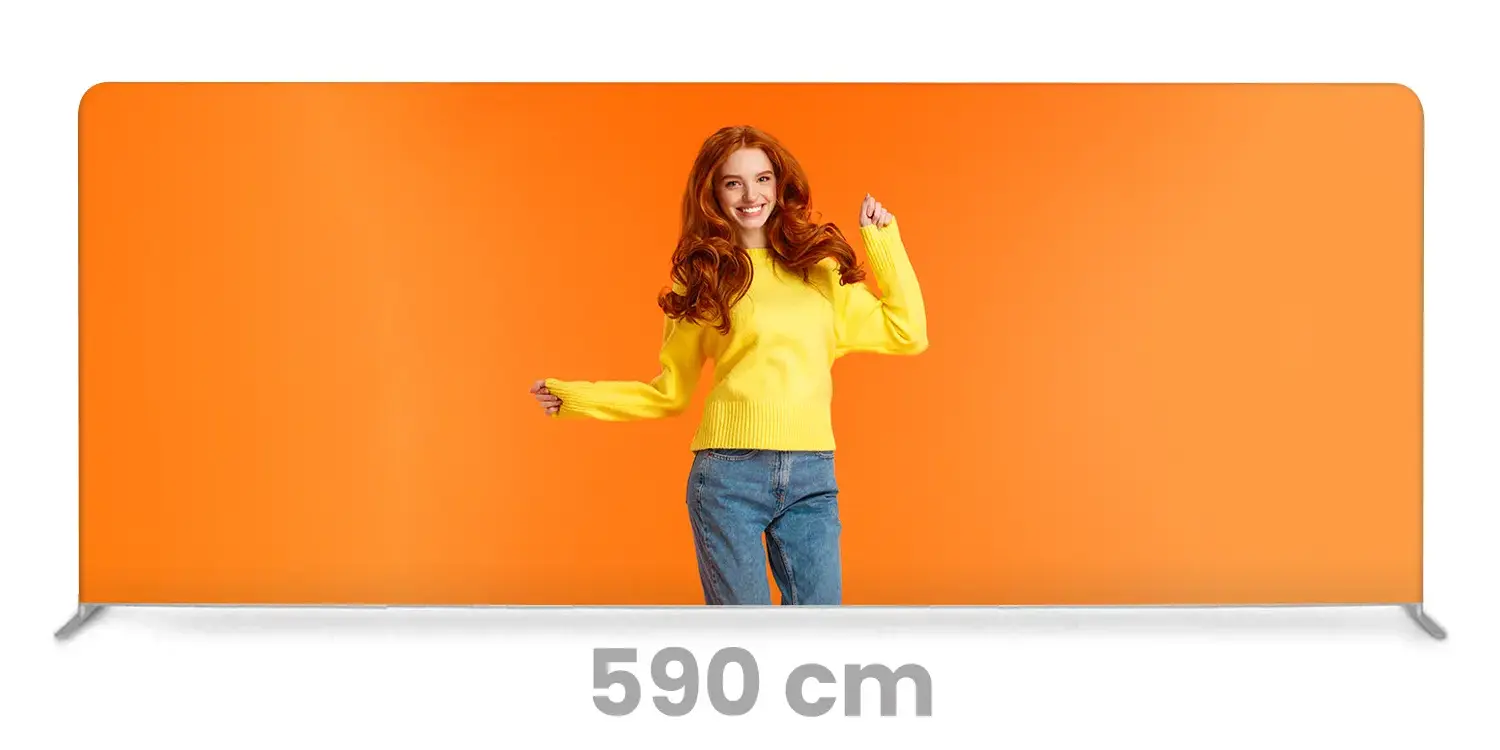 Mur publicitaire textile 590x230cm