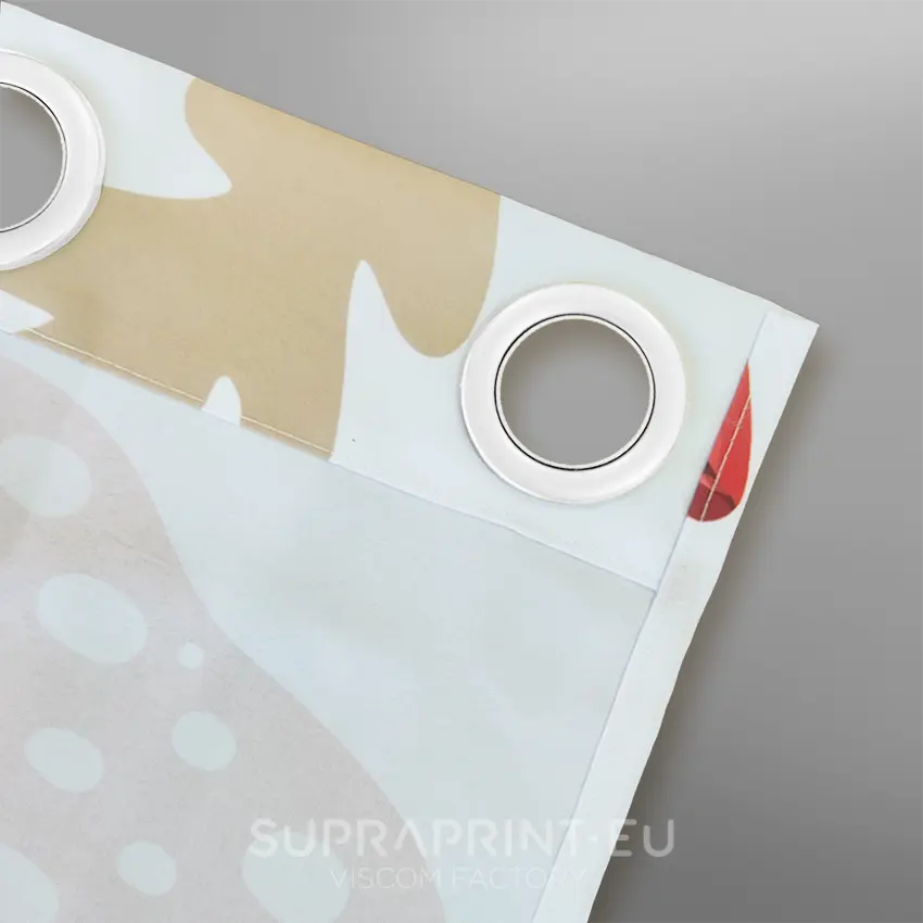 Rideaux avec votre propre imprimé - œillets blancs