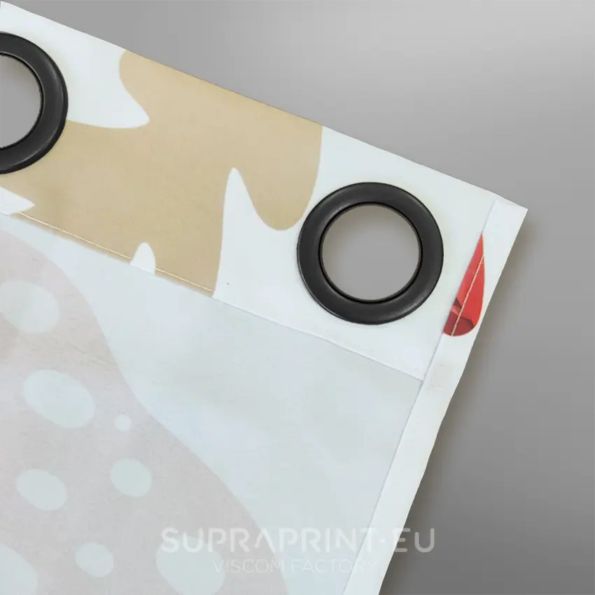 Rideaux avec votre propre imprimé - œillets noir