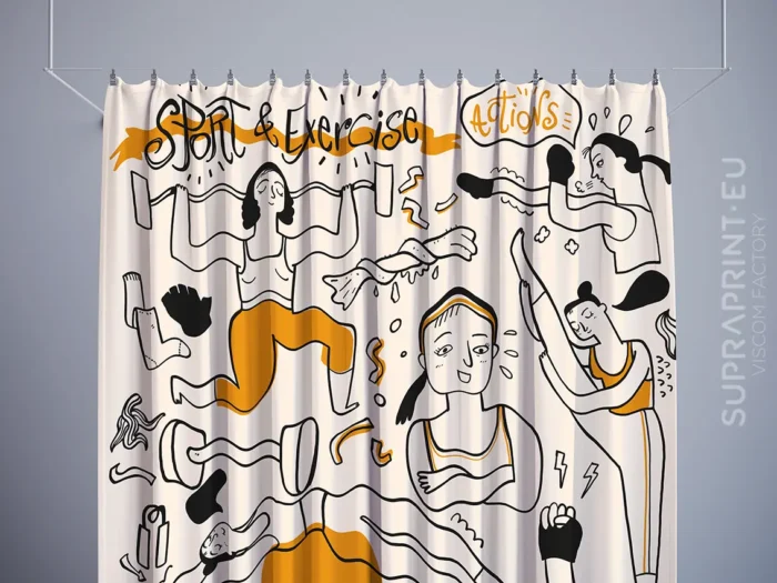 Rideaux publicitaires imprimés personnalisés