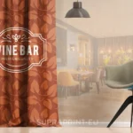 Rideaux publicitaires imprimés pour les entreprises
