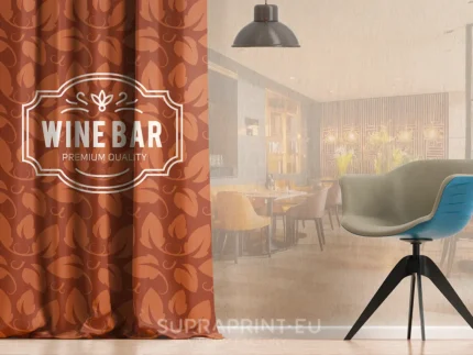 Rideaux publicitaires imprimés pour les entreprises