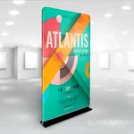 Stand textile avec visuel imprimé sur tissu