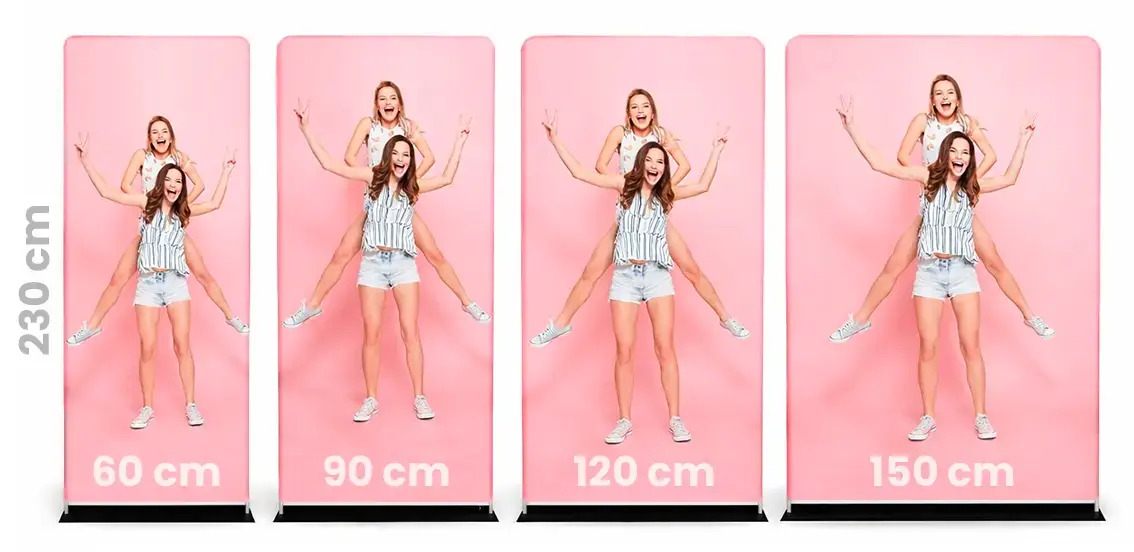 Stand publicitaire graphique imprimé sur tissu