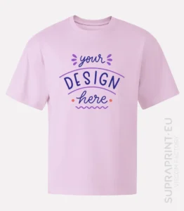 Imprimez vos propres t-shirts oversize couleur mauve clair